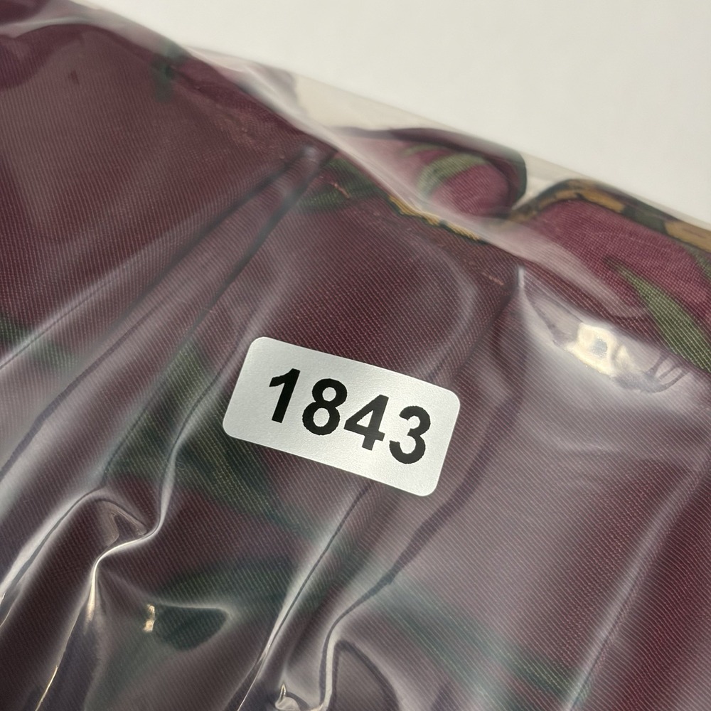 Vintage Deadstock Pleated Floral Burgundy Midi Skirt 6 Old Money Academia Paris - Picture 7 of 8